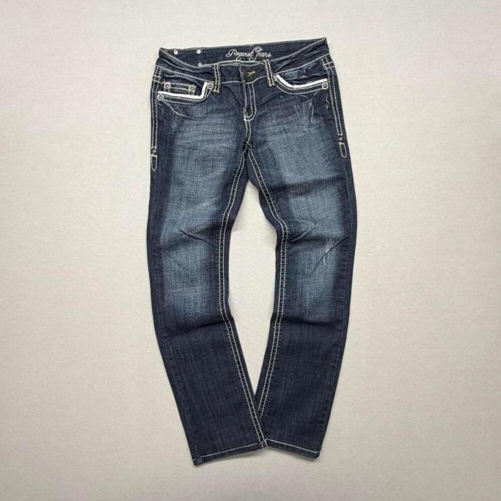 Request Women's Blue and Navy Jeans